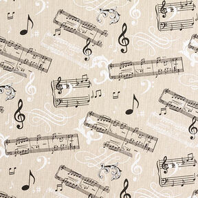 tessuto arredo mezzo panama Musicalmente – nero/naturale, 