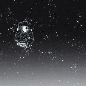 French terry taglio di tessuto Spaceman | Glitzerpüppi – nero/bianco, 
