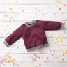 felpa di cotone leggera tinta unita – rosso Bordeaux,  thumbnail number 7