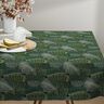 tessuto arredo tessuto spinato in cotone Foglie minimalistiche – verde scuro,  thumbnail number 7