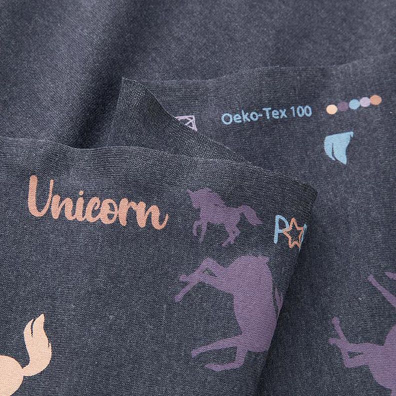 jersey di cotone Unicorni – blu marino,  image number 3