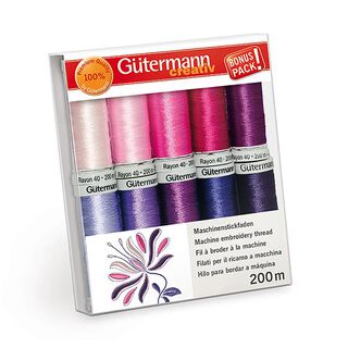 Set filo da ricamo a macchina Rayon 40 2 | BONUS PACK! | Gütermann creativ, 
