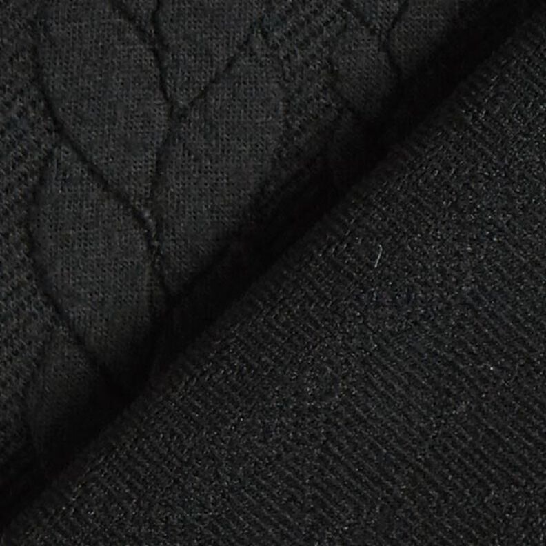 Jersey jacquard, cloqué, motivi a treccia – nero,  image number 4