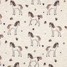 jersey di cotone cavallo e fiori glitterati | Poppy Fabrics – naturale/oro,  thumbnail number 1