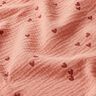 mussolina / tessuto doppio increspato Cuori sparsi – rosa antico scuro/rosso borgogna,  thumbnail number 2
