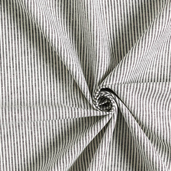 misto cotone-lino righe sottili – nero/bianco lana, image number 3