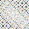 tessuto in cotone cretonne Piastrelle arrotondate – blu,  thumbnail number 1