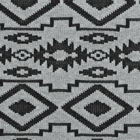 Tessuto in maglia con motivo Ikat – grigio/nero, 