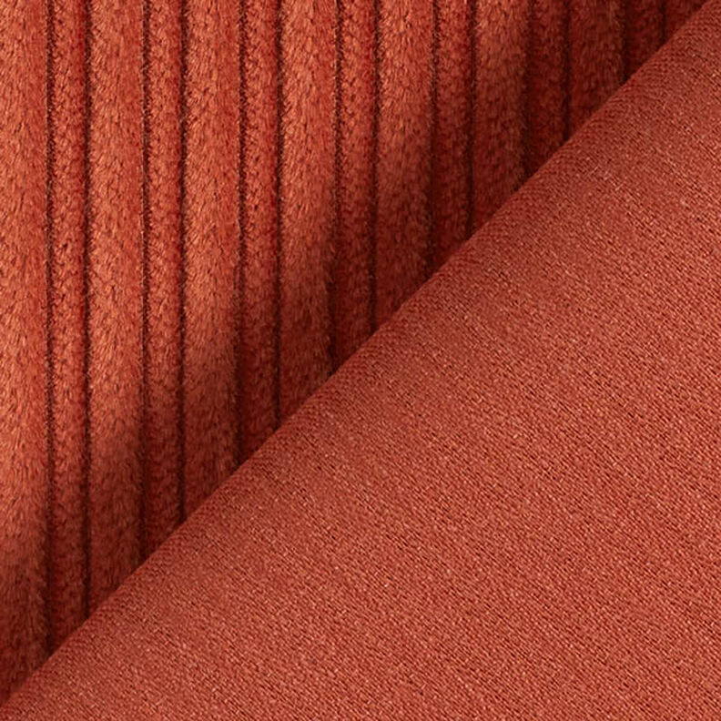 Velluto a coste fantasia largo e stretto – terracotta,  image number 3