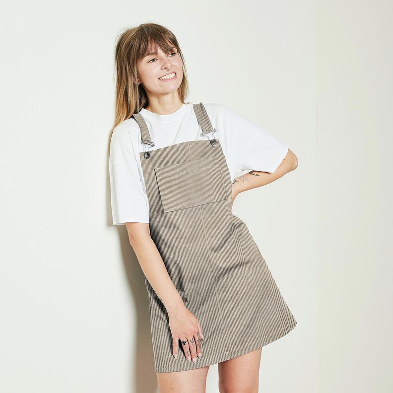 velluto a coste larghe Bubble tinta unita – naturale,  image number 8