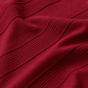 Jersey a righe larghe strutturate – rosso Bordeaux | Resto 60cm, 