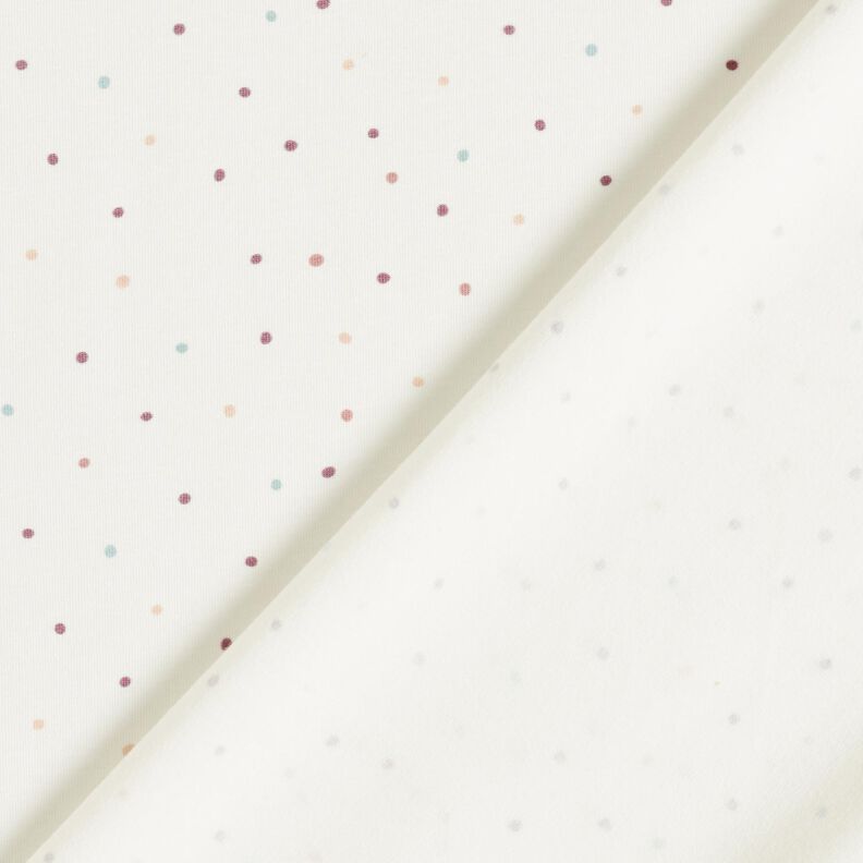 jersey di cotone Pois colorati – bianco lana,  image number 4
