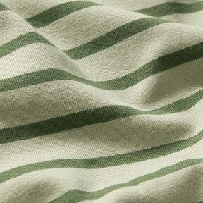 Jersey in cotone a righe strette e larghe – canna palustre/pino, 