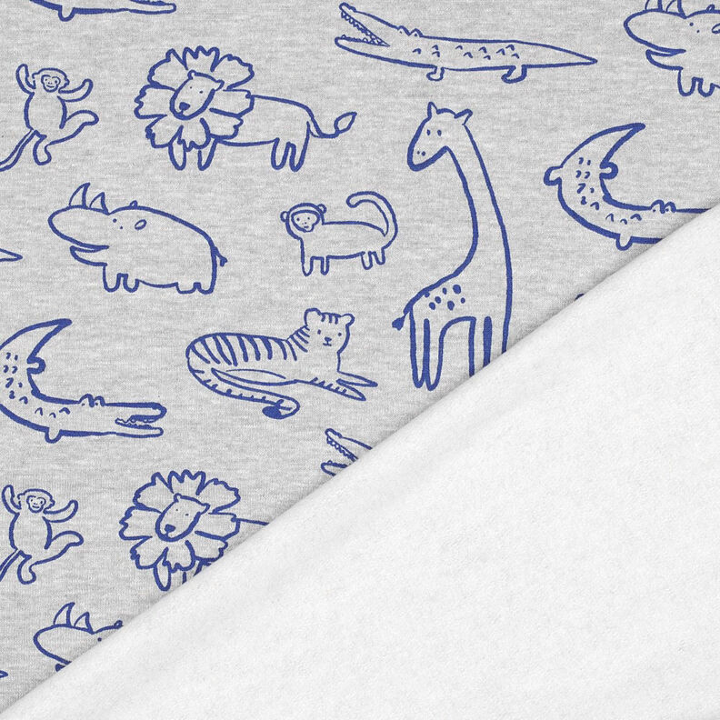 felpa Animali da safari | by Poppy – grigio argento/blu reale,  image number 4