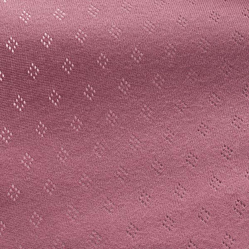 jersey maglia fine con motivi traforati – violetto pastello,  image number 1