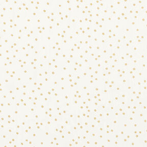 tessuto in cotone popeline Punti fini – bianco lana/oro, 