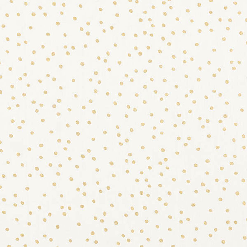 tessuto in cotone popeline Punti fini – bianco lana/oro,  image number 1
