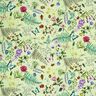 Tessuti da esterni canvas fiori selvatici & insetti – verde pastello,  thumbnail number 1