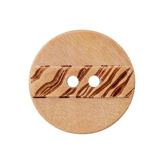 bottone in legno, 2 fori  – beige, 