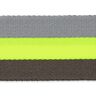 nastro gros-grain per borse, neon [ 40 mm ] – giallo neon/grigio,  thumbnail number 1