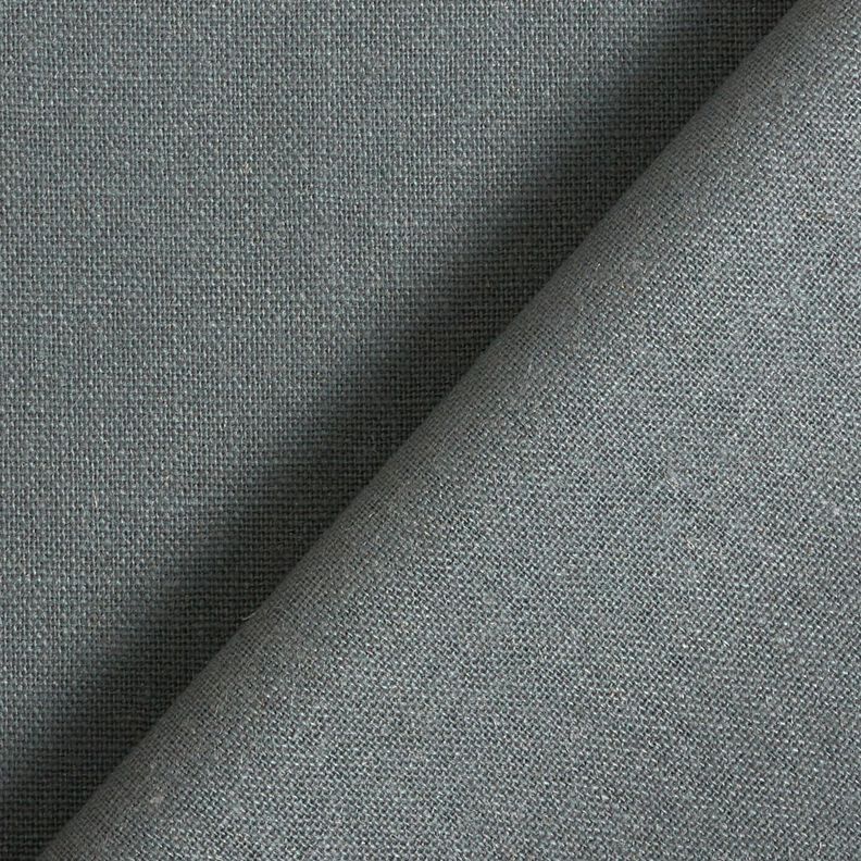 Tessuto in puro lino pesante tinta unita – grigio,  image number 3