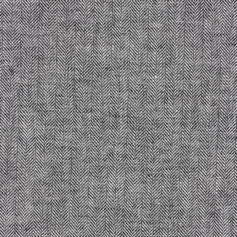 misto lino-cotone, spina di pesce – nero,  image number 1