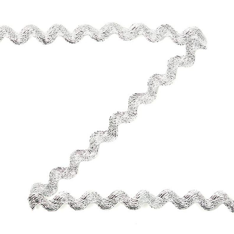 Bordura dentellata lurex [12 mm] - argento,  image number 1