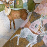 tessuto arredo gobelin Paesaggio invernale – avorio/turchese chiaro,  thumbnail number 4