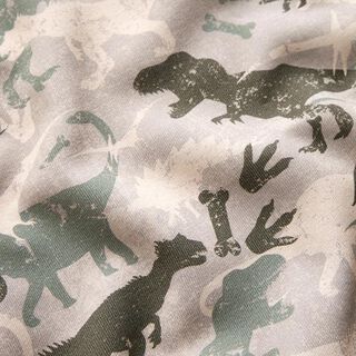 felpa garzata Dinosauri camouflage mélange – tortora chiaro/canna palustre, 