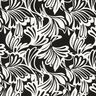 jersey di viscosa Fiori astratti – nero/avorio,  thumbnail number 1