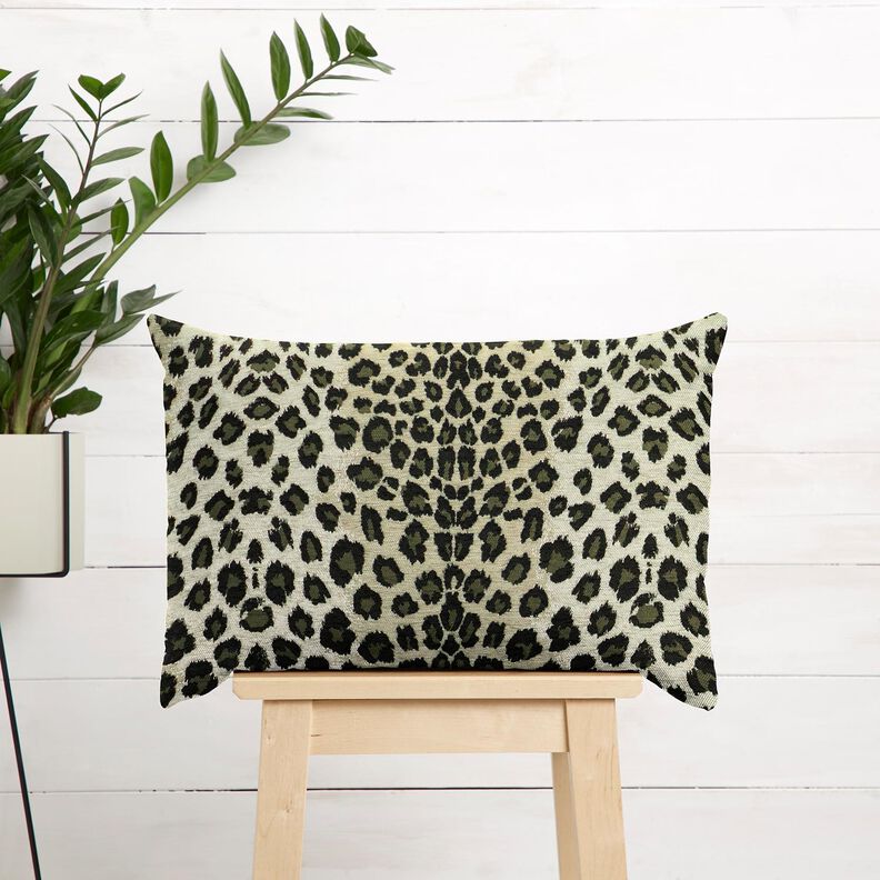 tessuto da tappezzeria Jacquard Leopardo – talpa/cachi,  image number 7