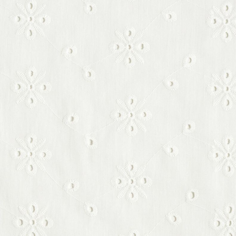 ricami a giorno fiori con foglie – bianco,  image number 1