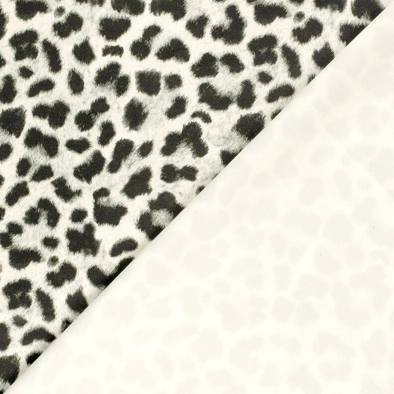 Leopardo delle nevi in velluto elasticizzato – avorio/nero, image number 4