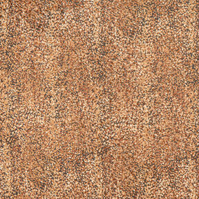 Chiffon increspato macchiato e pois dorati – marrone/oro effetto metallizzato, 