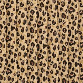 mussola tessuto trapuntato Stampa leopardata – beige/nero, 