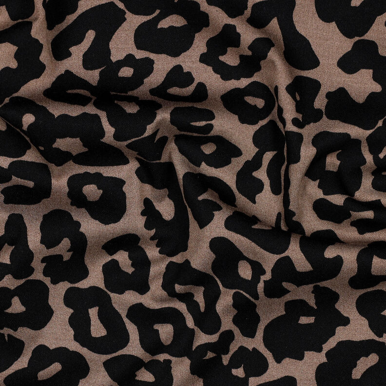 viscosa stretch leopardo | Poppy Fabrics – marrone,  image number 2