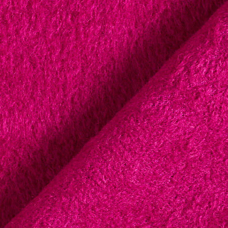 Tessuto per cappotto in maglia soffice tinta unita – uva,  image number 3