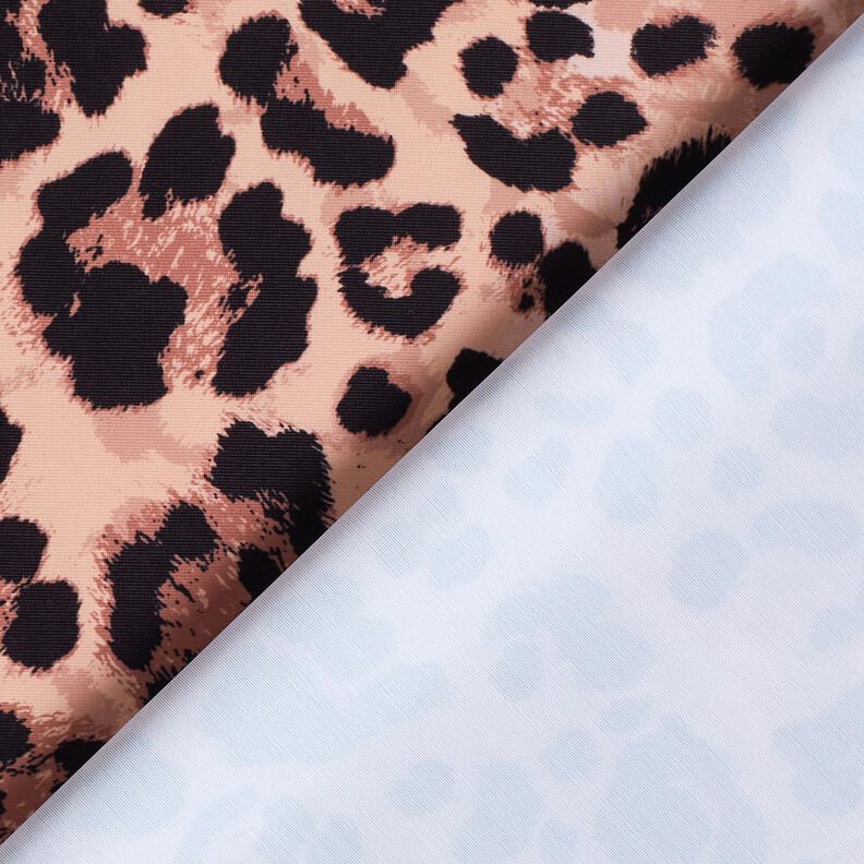 tessuto per costumi da bagno Stampa leopardata – rame/nero,  image number 4