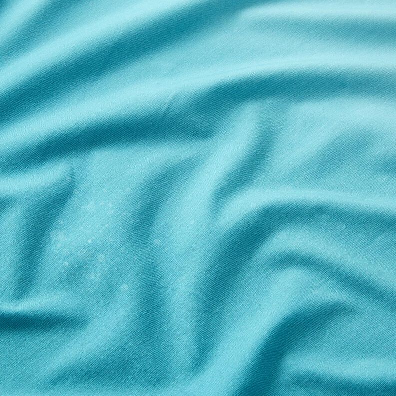 jersey di cotone Tessuto per bordi con foglie di Ginkgo dorate | Glitzerpüppi – nero/turchese,  image number 6