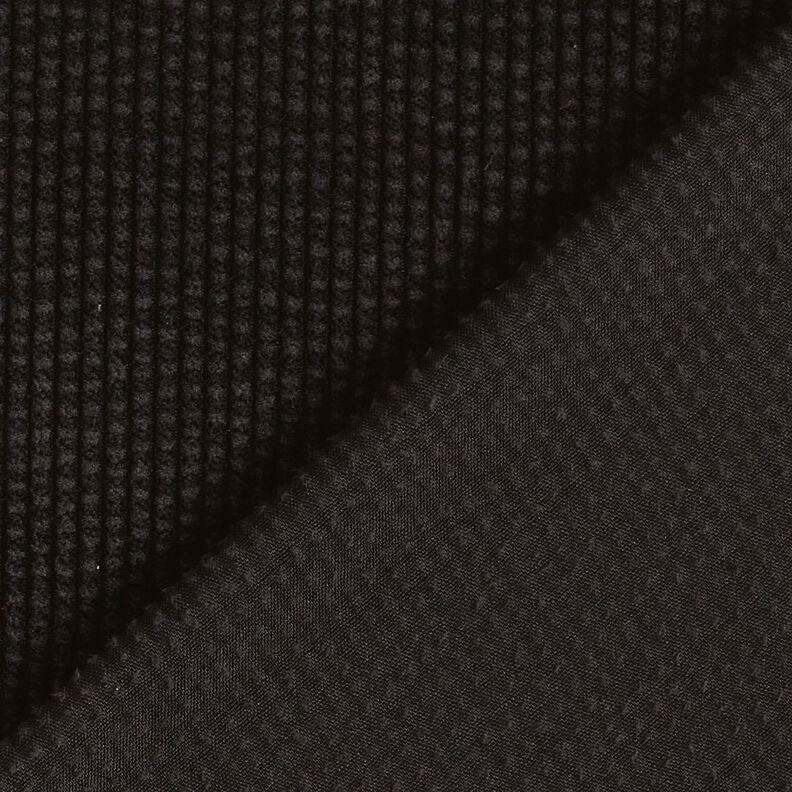 velluto a coste larghe Bubble tinta unita – nero,  image number 3