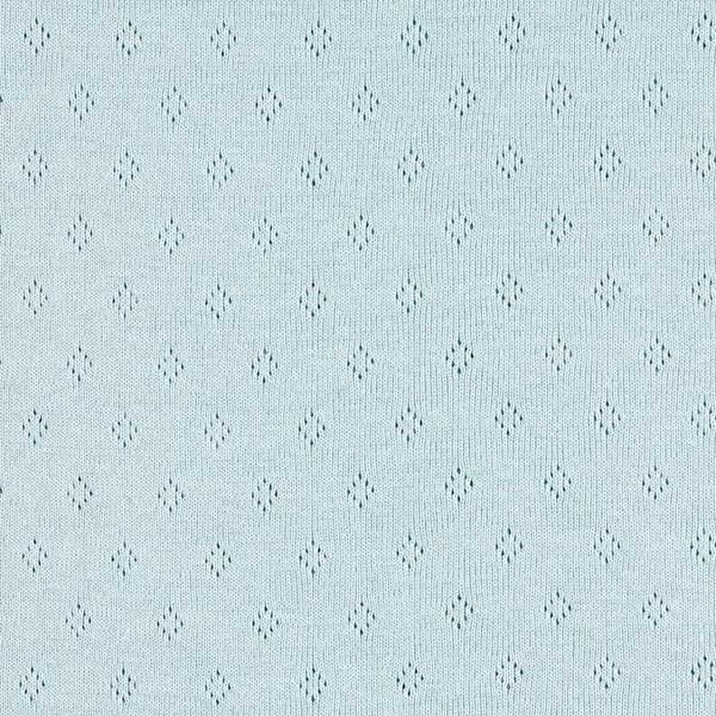 jersey maglia fine con motivi traforati – azzurro,  image number 1