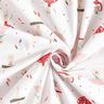 tessuto in cotone cretonne Animali danzanti – bianco/rosso,  thumbnail number 3