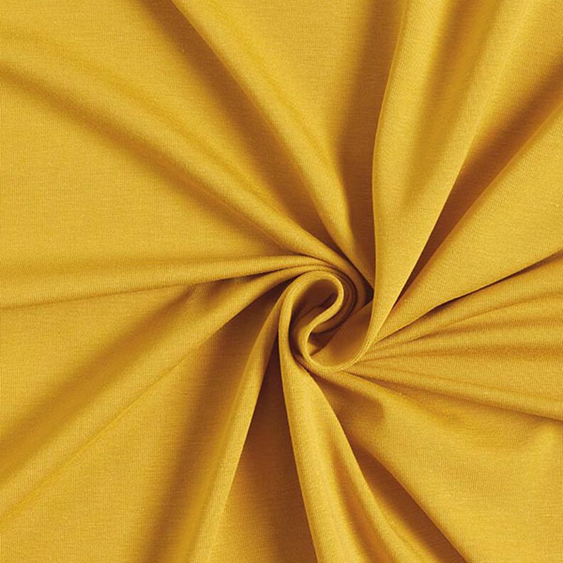 bambù jersey di viscosa tinta unita – giallo curry,  image number 1