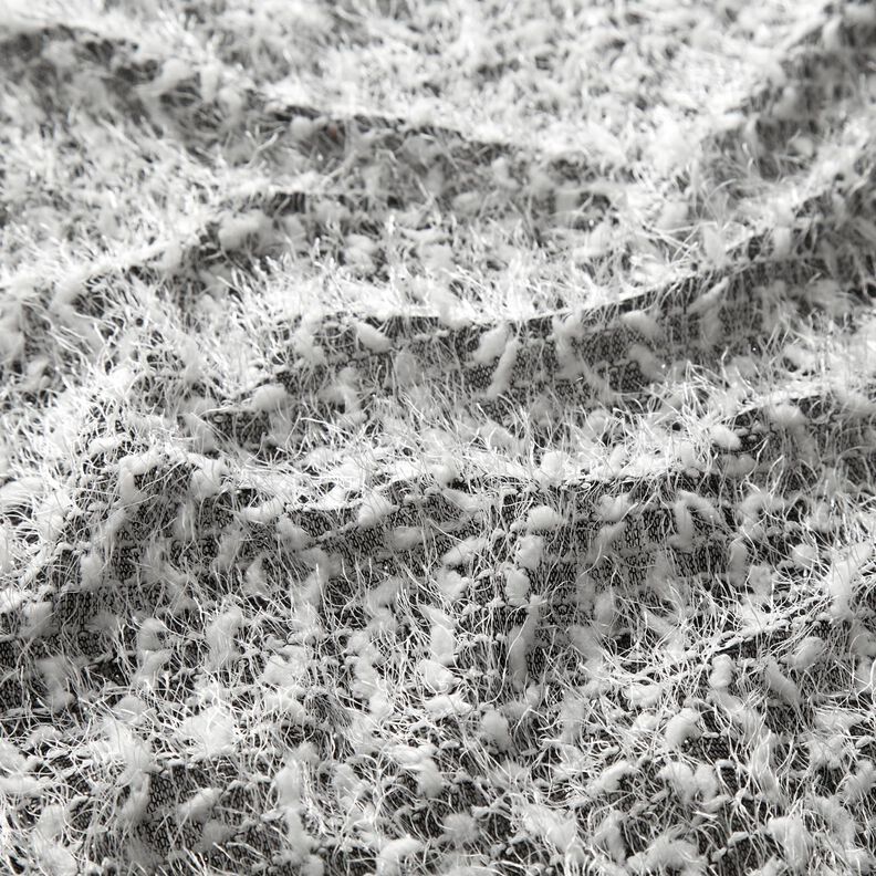 Tessuto in maglia con effetto filato – nero/bianco, image number 2