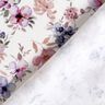 GOTS jersey di cotone Fiori ad acquerello stampa digitale – bianco lana/violetto pastello,  thumbnail number 4