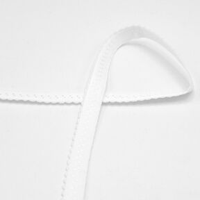 Fettuccia elastica per bordi in pizzo [20 mm] – bianco, 