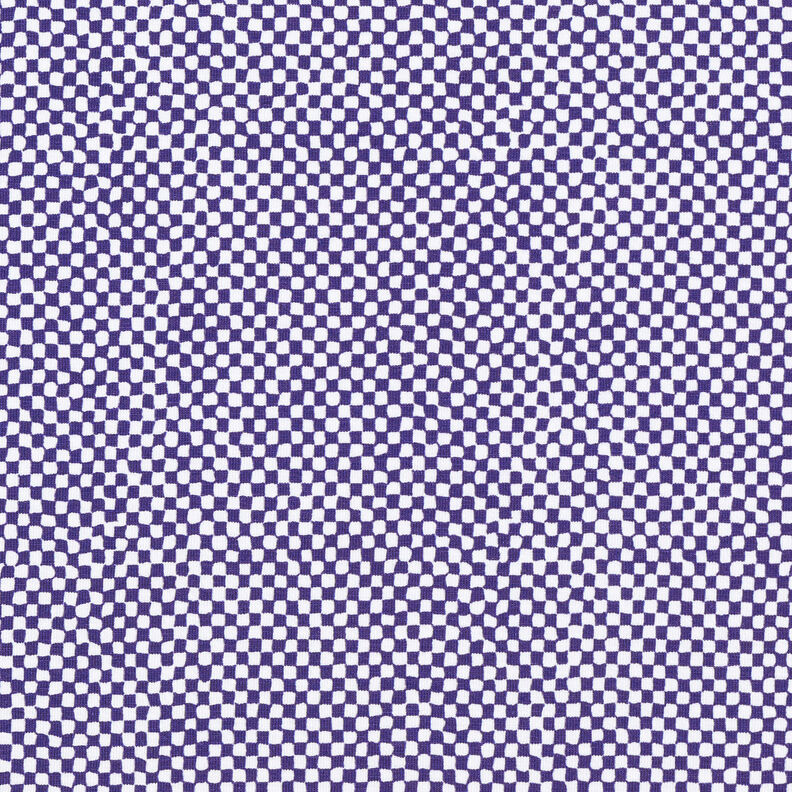 GOTS Jersey di cotone Mini quadri | TCC x LOOKS by Wolfgang Joop – lilla bluastro/bianco,  image number 1