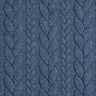 Jersey jacquard, cloqué, motivi a treccia – colore blu jeans,  thumbnail number 1