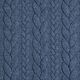 Jersey jacquard, cloqué, motivi a treccia – colore blu jeans,  thumbnail number 1
