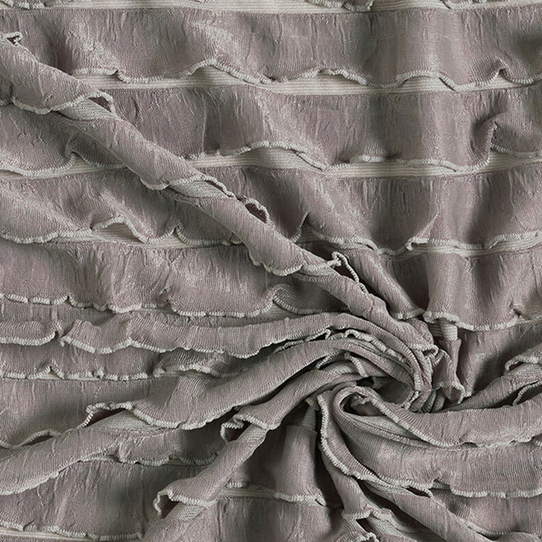 Jersey arricciato batik a righe orizzontali – talpa scuro,  image number 3